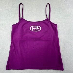 Frenchy’s women's Clearwater Beach Florida Logo Cami Tank Purple Women’s Medium